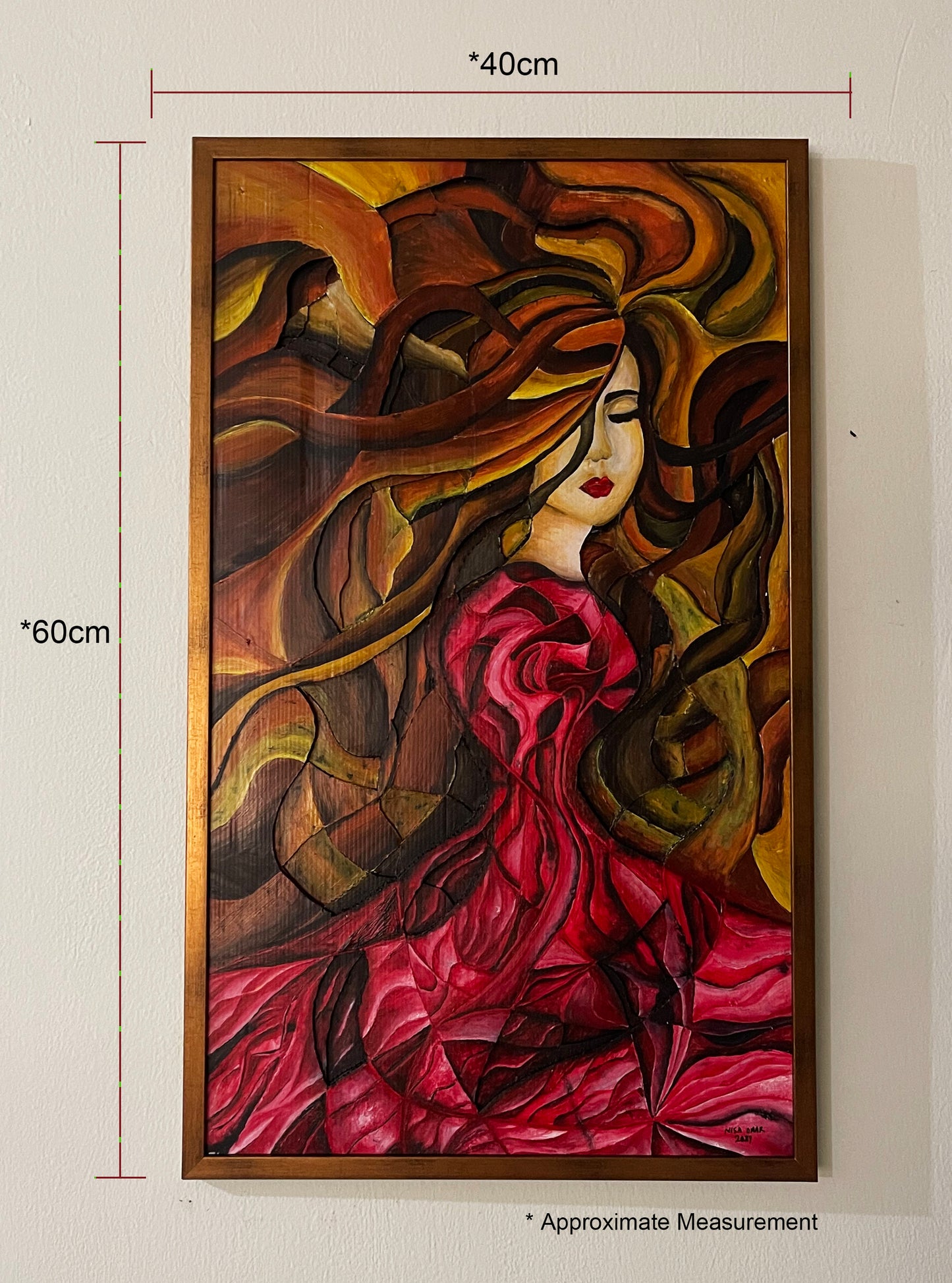 Brazen Beauty (Acrylic & 2D Sculpture)