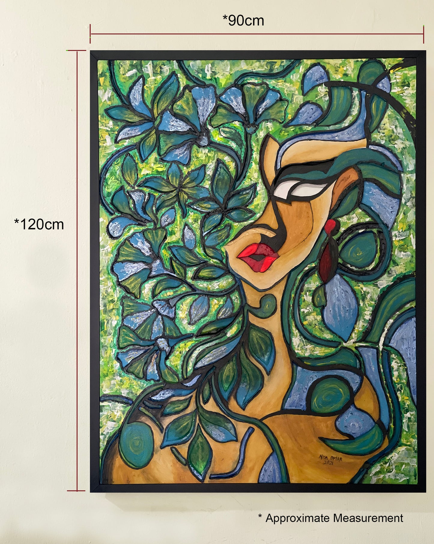 'Dara Rimba' (Acrylic on 2D Sculpture)